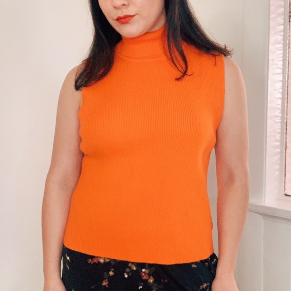 Orange Sleeveless Turtleneck 🔥 - Picture 5 of 7